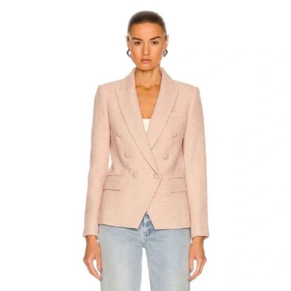 L'Agence Kenzie Double Breasted Blazer in Petal Pink Size 6 Old Money - Picture 2 of 13